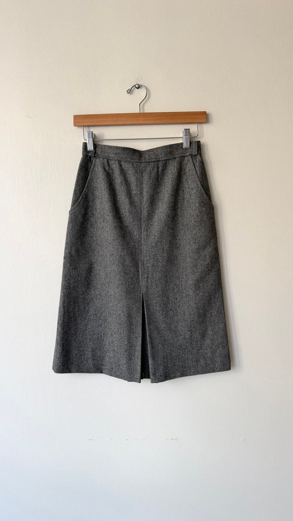 Pewter Wool Skirt | 1950s