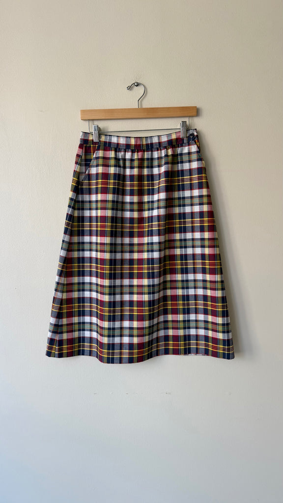 Gathering Plaid Skirt | 1960s