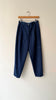 Navy Pleated Trousers