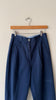 Navy Pleated Trousers