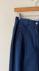 Navy Pleated Trousers