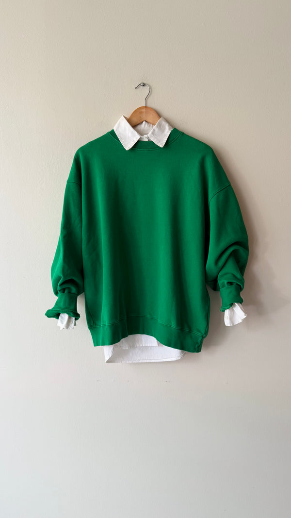 Kelly Green Cotton Sweatshirt