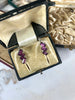 Amethyst Baguette Earrings | 1940s