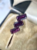 Amethyst Baguette Earrings | 1940s