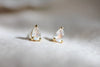 Moonstone Pear Studs | Little Gold