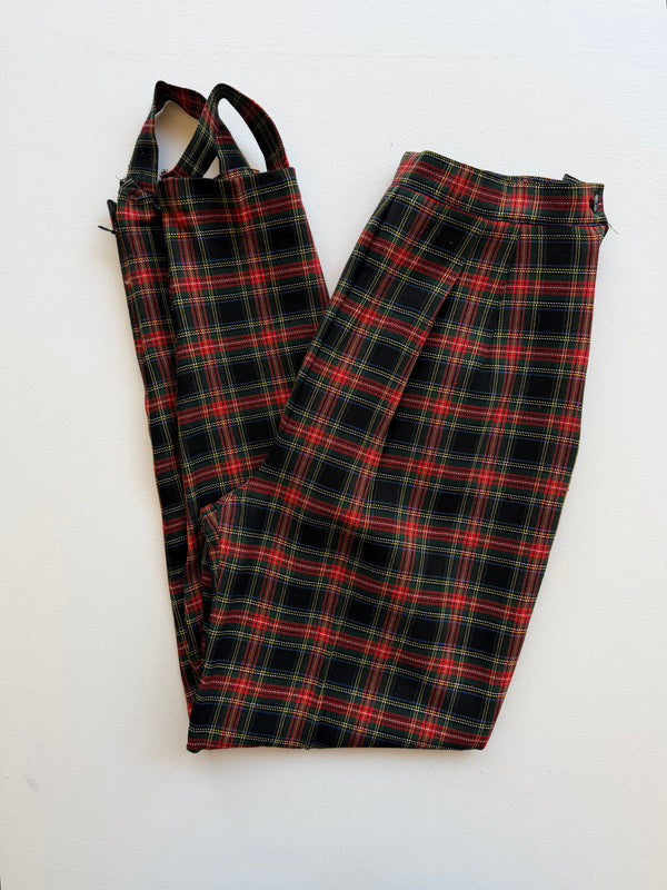 Tartan Stirrup Pants | 1980s