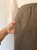 Coffee Houndstooth Skirt