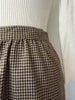 Coffee Houndstooth Skirt