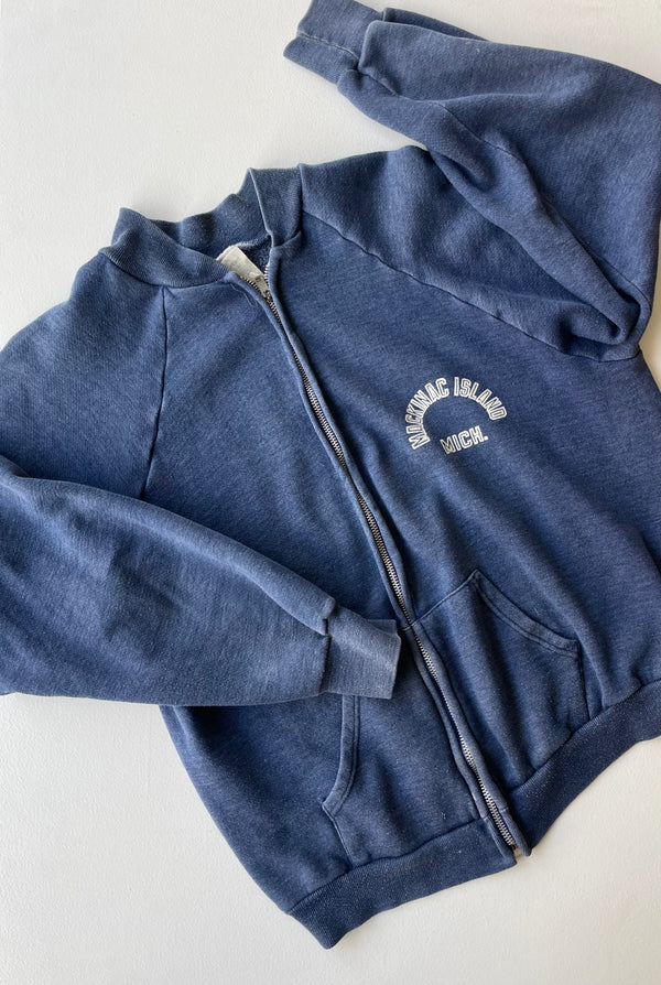 Mackinac Island Zip Raglan | 1970s