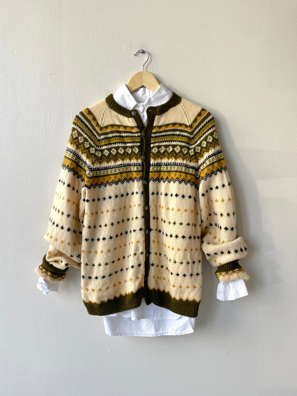 Handknit Autumn Fair Isle Sweater