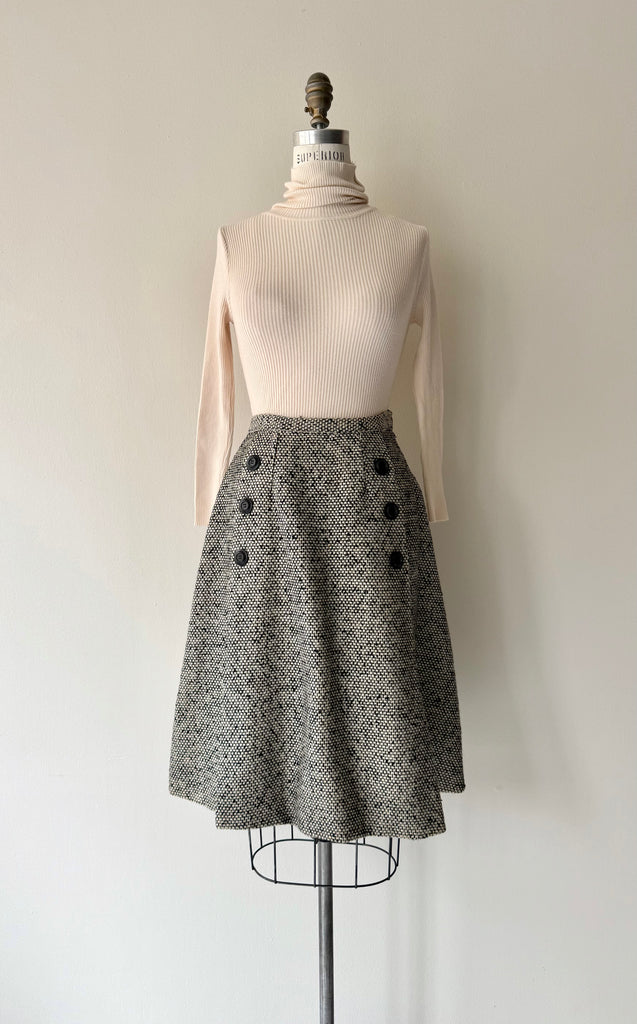 Salt & Pepper Tweed Skirt | 1960s