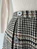 Black & Tan Houndstooth Skirt | 1960s