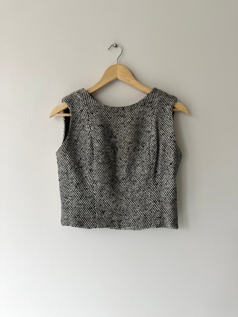 Salt & Pepper Wool Top | 1960s