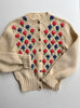 Handknit Crewelwork Wool Cardigan | 1950s
