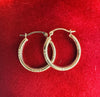 10K Gold Laurel Hoops