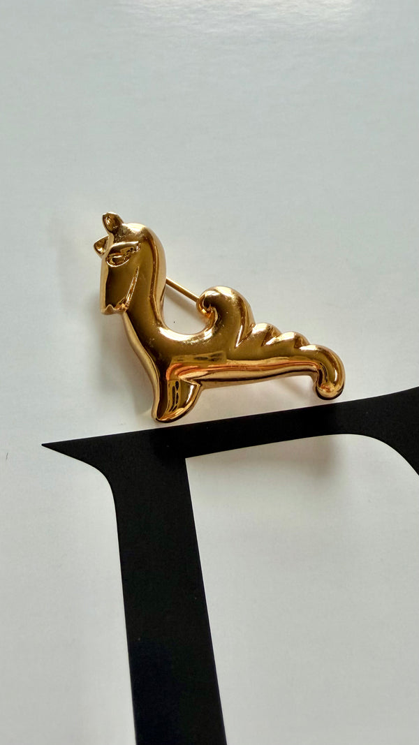 Deco Dog Brooch