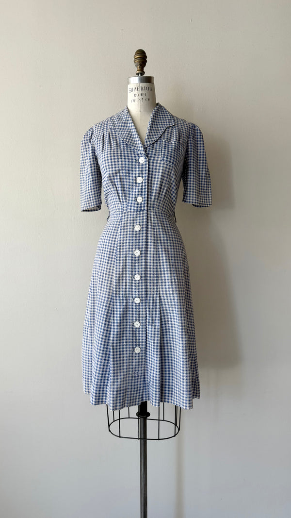 Seersucker Gingham Dress | 1940s