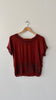 Oxblood Silk Beaded Top | 1920s