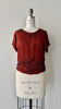 Oxblood Silk Beaded Top | 1920s