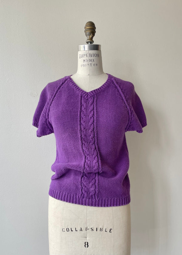 Deep Purple Cotton Sweater