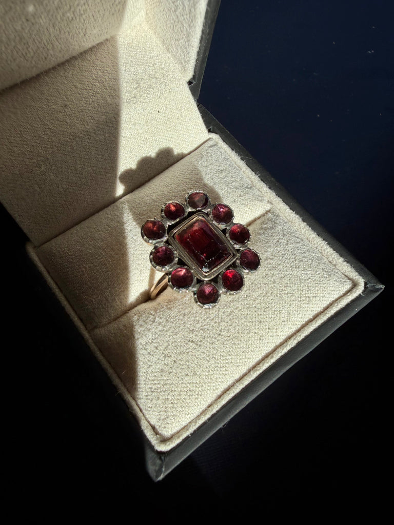 Antique Bohemian Garnet Ring