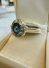 10K Topaz & Diamond Ring