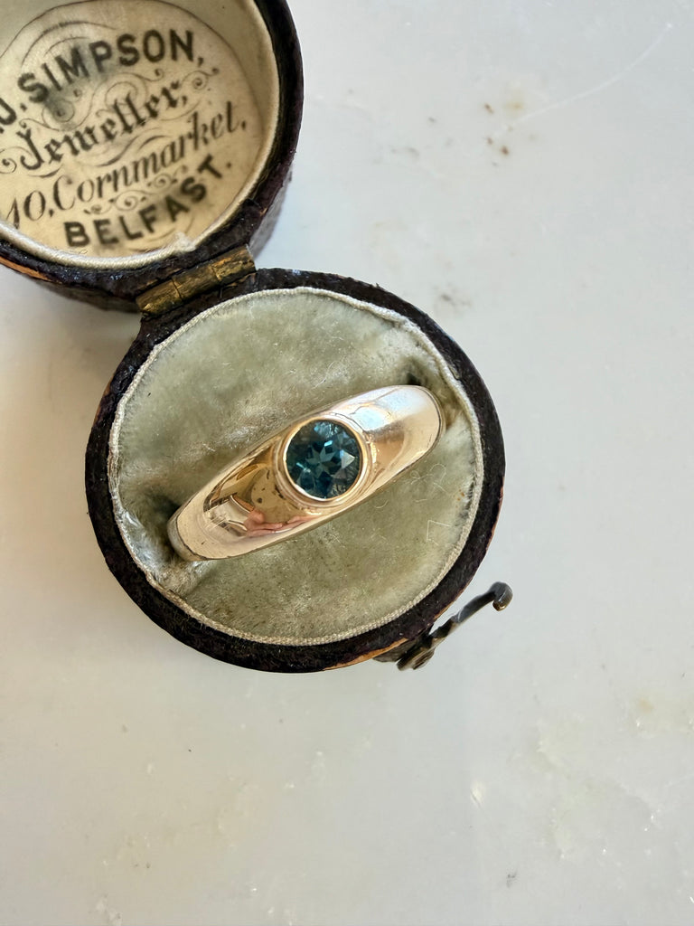 10K Gypsy Set Topaz Ring