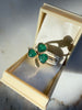 Vintage 10K Agate Shamrock Rings