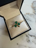 Vintage 10K Agate Shamrock Rings