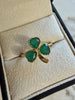 Vintage 10K Agate Shamrock Rings