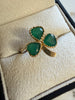 Vintage 10K Agate Shamrock Rings
