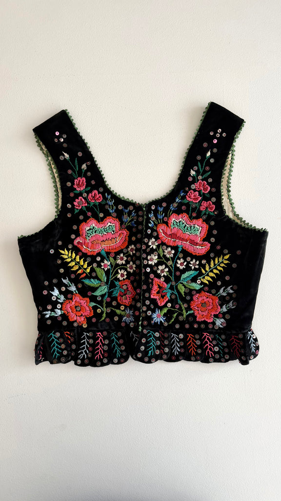 Antique Embroidered Folk Vest