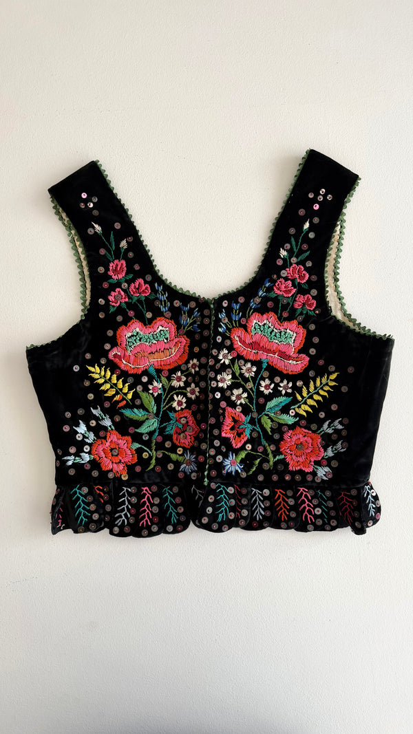 Antique Embroidered Folk Vest