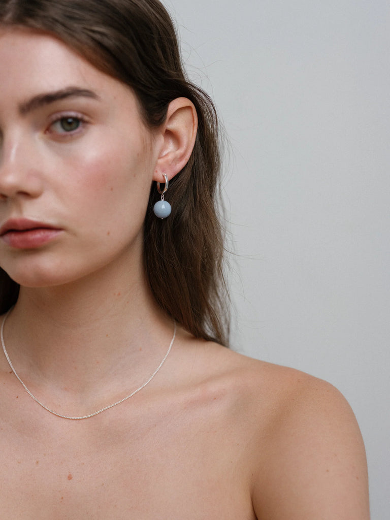 Boule Angelite Earrings | Lisbeth