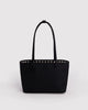 BAGGU Reversible Nylon Tote | Black & Gingham