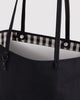 BAGGU Reversible Nylon Tote | Black & Gingham