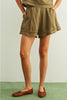 Stitch Trim Linen Shorts