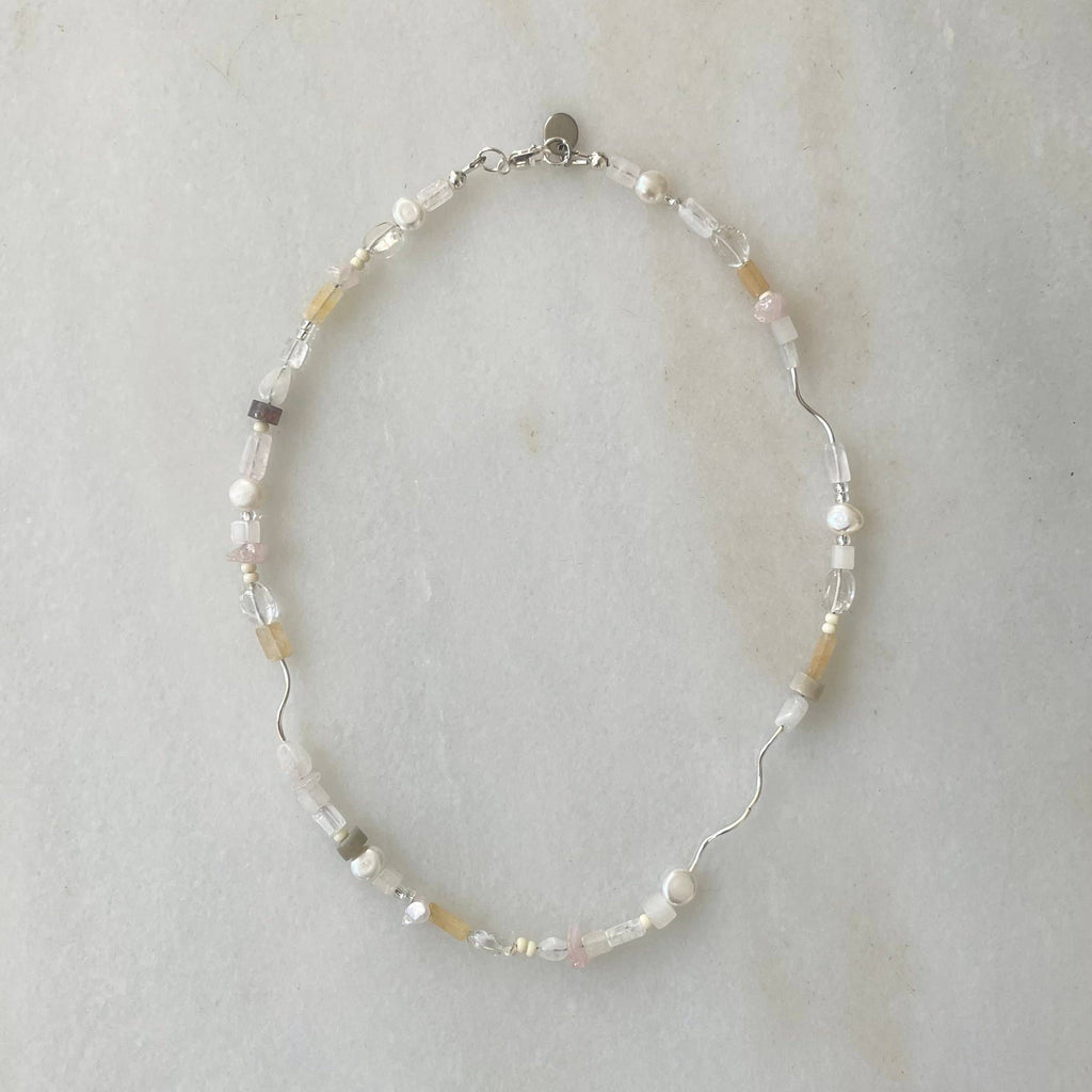 Mixed Media Necklace | Sea & Pattern