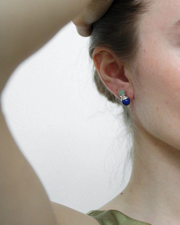 Klee Studs in Lapis | Tiro Tiro