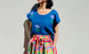 Blue Flower Linen Top | Joolee