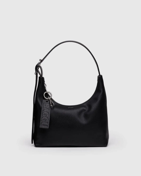 BAGGU | Mini Recycled Leather Bag | Black