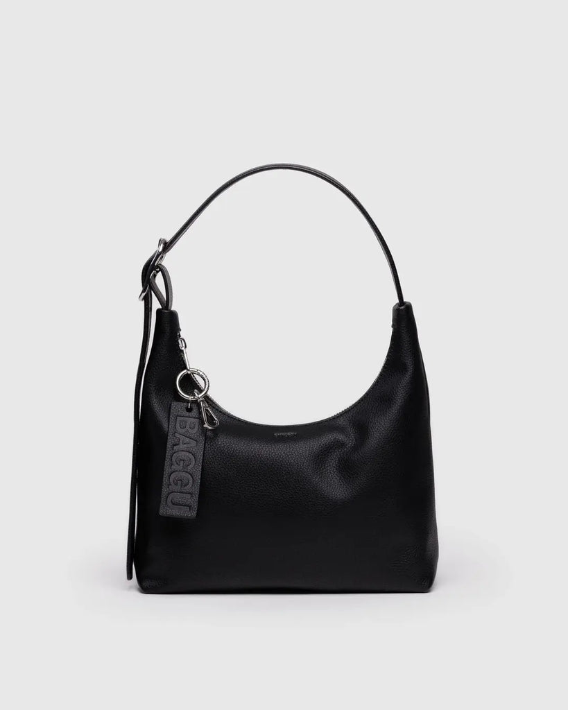 BAGGU | Mini Recycled Leather Bag | Black