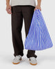 BAGGU Reusable Tote | Painted Blue Stripes