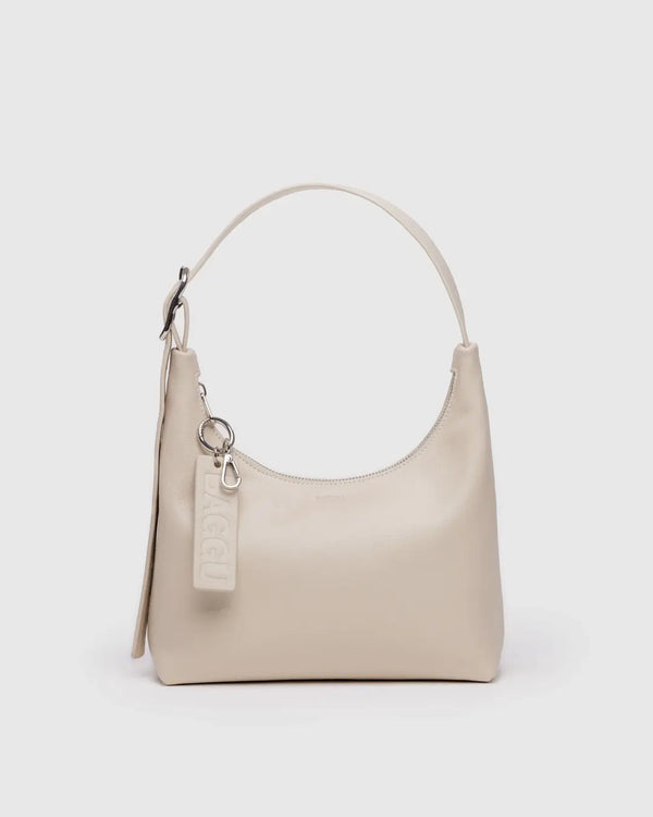 BAGGU | Mini Recycled Leather Bag | Stone