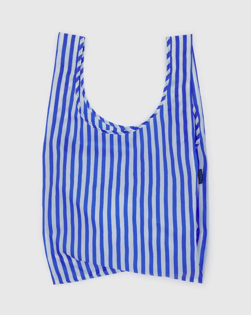 BAGGU Reusable Tote | Painted Blue Stripes