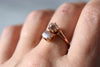 Antique 18K Moonstone Bypass Ring