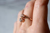 Antique 18K Moonstone Bypass Ring