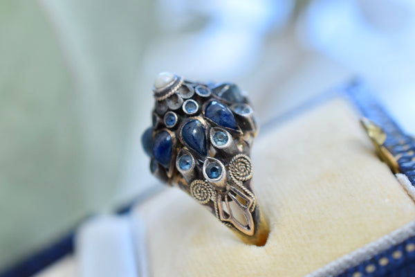 Vintage 1930s Sapphire Princess Ring