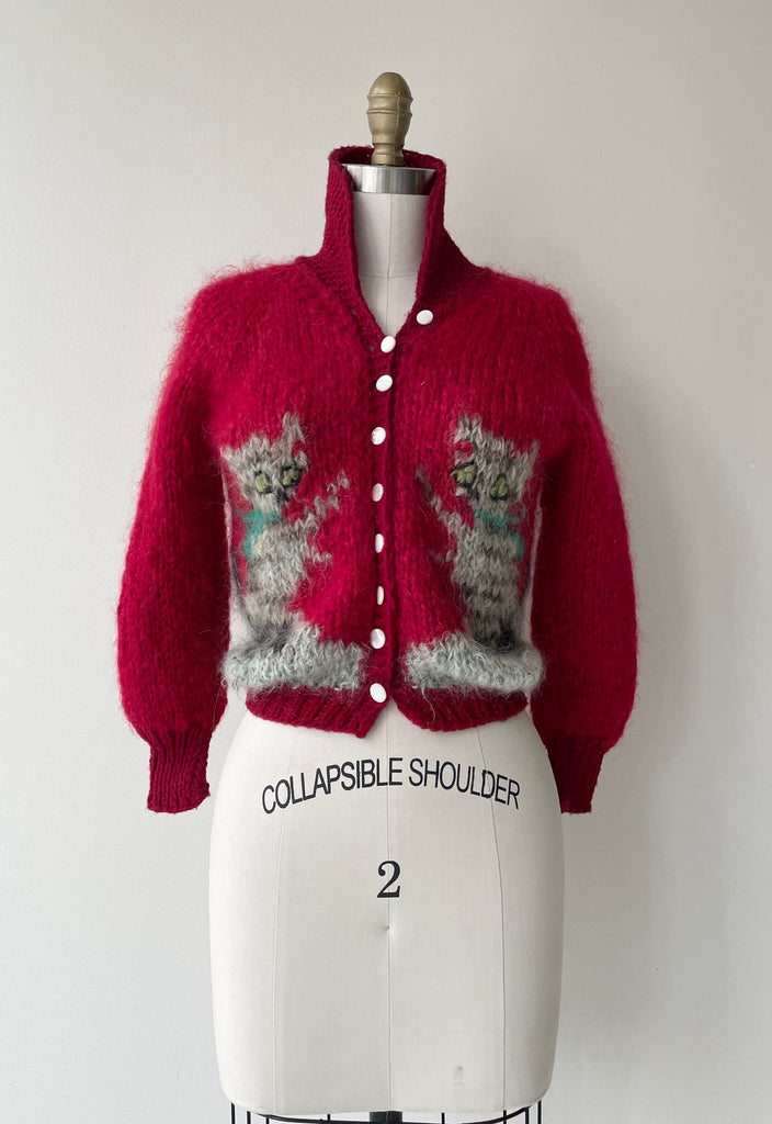 Twin Kitties Mohair Cardigan | 1950s – DEAR GOLDEN