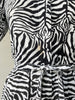 Zebra Print Cotton Jumpsuit
